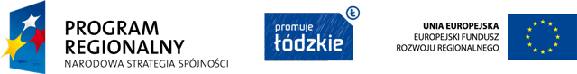 Program Regionalny, Narodowa Strategia Spójności. Promuje Łódzkie. Unia Europejska, Europejski Fundusz Rozwoju Regionalnego.